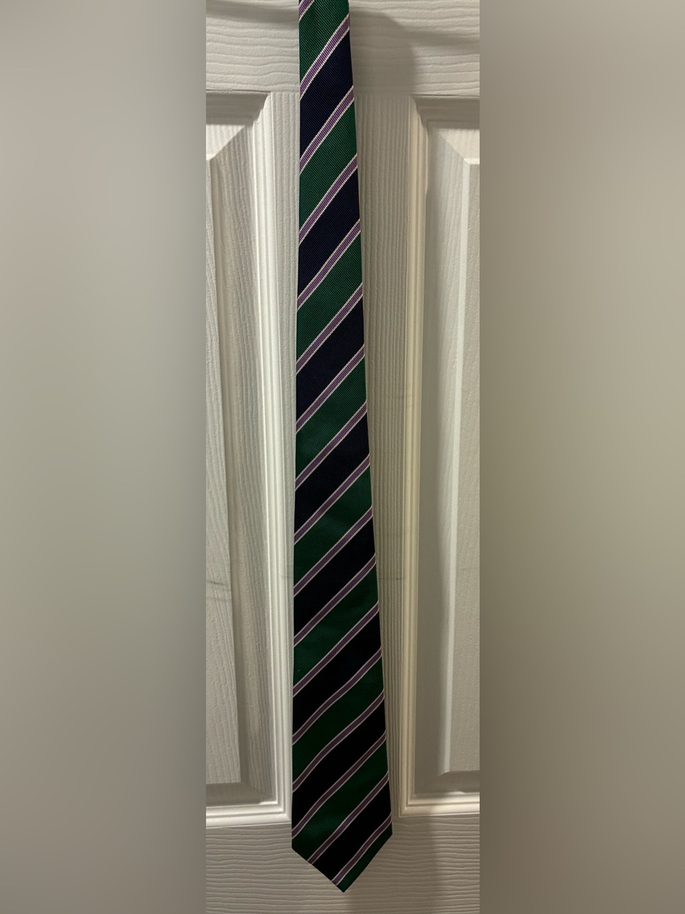 Turnbull & Asser 100% Silk Tie Handmade London England Prince Of Wales Striped
